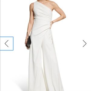 Halston melissa asymmetric side-drape top